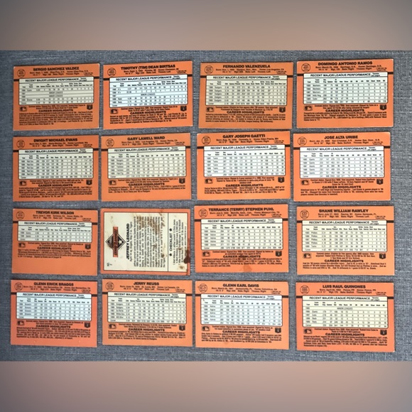 Donruss90 Baseball card lot of 16 includes Jos’e Uribe error card - Picture 3 of 3